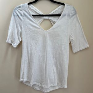 NEW Meadow Rue Anthropologie White Bow Back Shirt